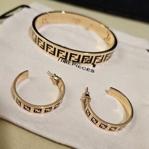 Fendi bracelet & earrings set